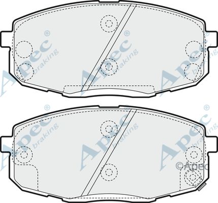 APEC BRAKING Комплект тормозных колодок, дисковый тормоз PAD1555